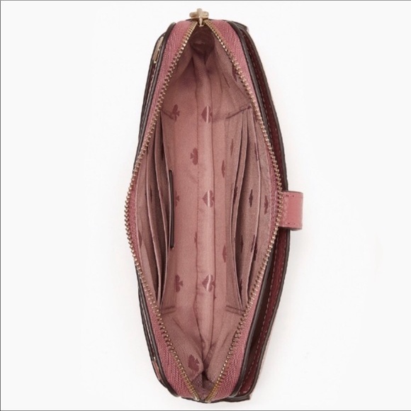 ♠️ kate spade ♠️ Leila Small Tab Leather Crossbody Bag, Pomegranate Pink - Picture 5 of 14